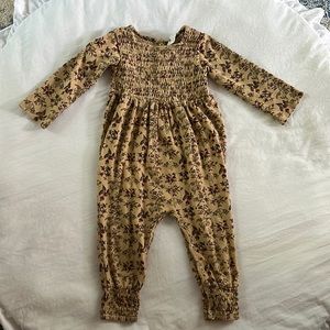Kate Quinn neutral floral, 18 to 24 months romper